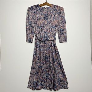 Tabby of California Vintage 80’s Floral Dress